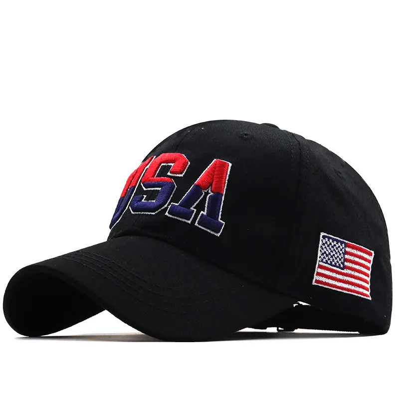 Patriotic USA Baseball Cap – Black